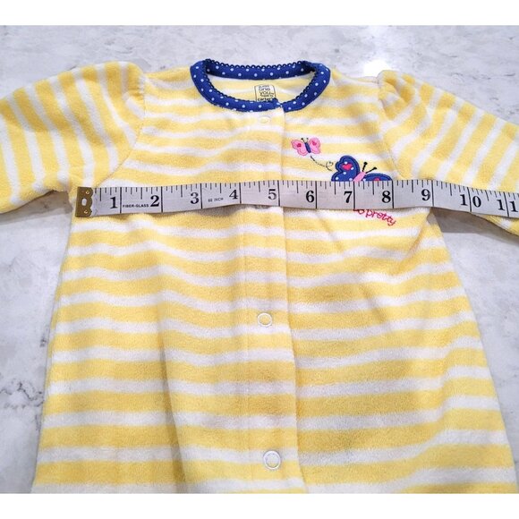 Just One You Carters Yellow & White Striped Baby Sleep & Play with Butterfly 6M - Picture 6 of 7
